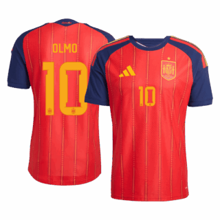 Spain OLMO #10 Home Soccer Jersey Authentic 2026